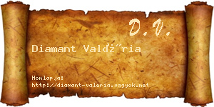 Diamant Valéria névjegykártya