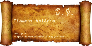 Diamant Valéria névjegykártya